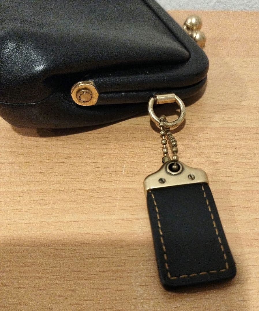 COACH コーチ キスロック がま口 ケース 財布 ブラック