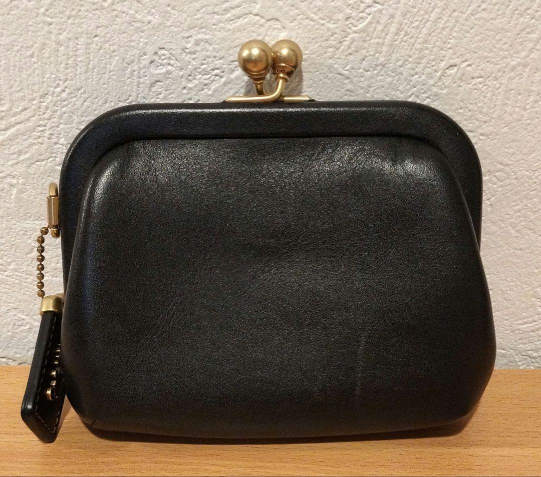 COACH コーチ キスロック がま口 ケース 財布 ブラック