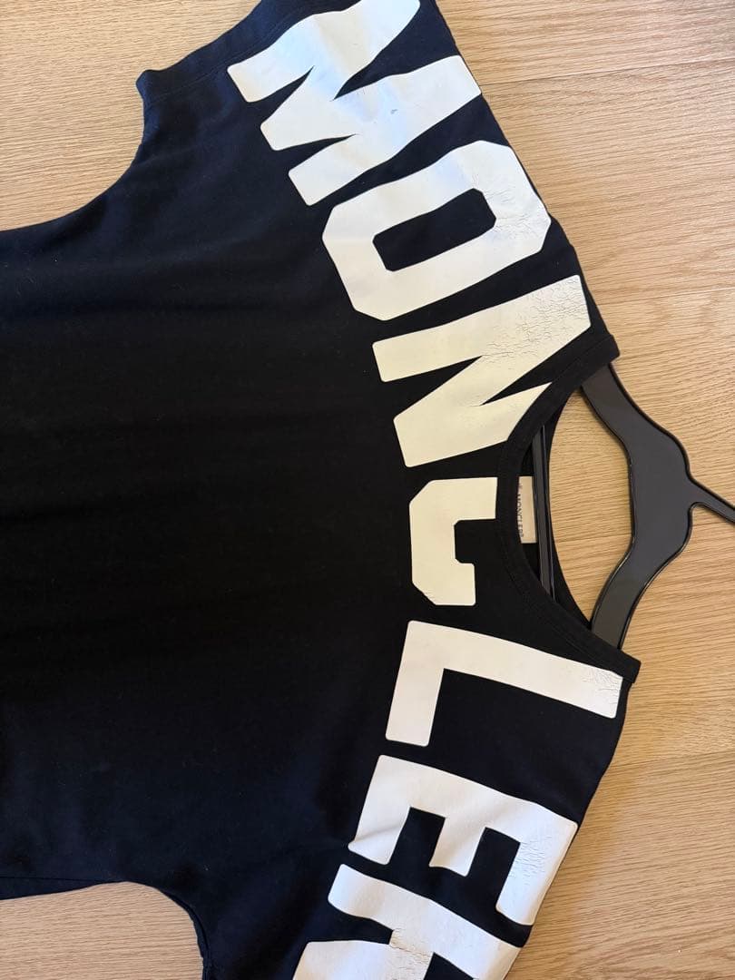 MONCLER ロゴカットソーワンピース ブラック