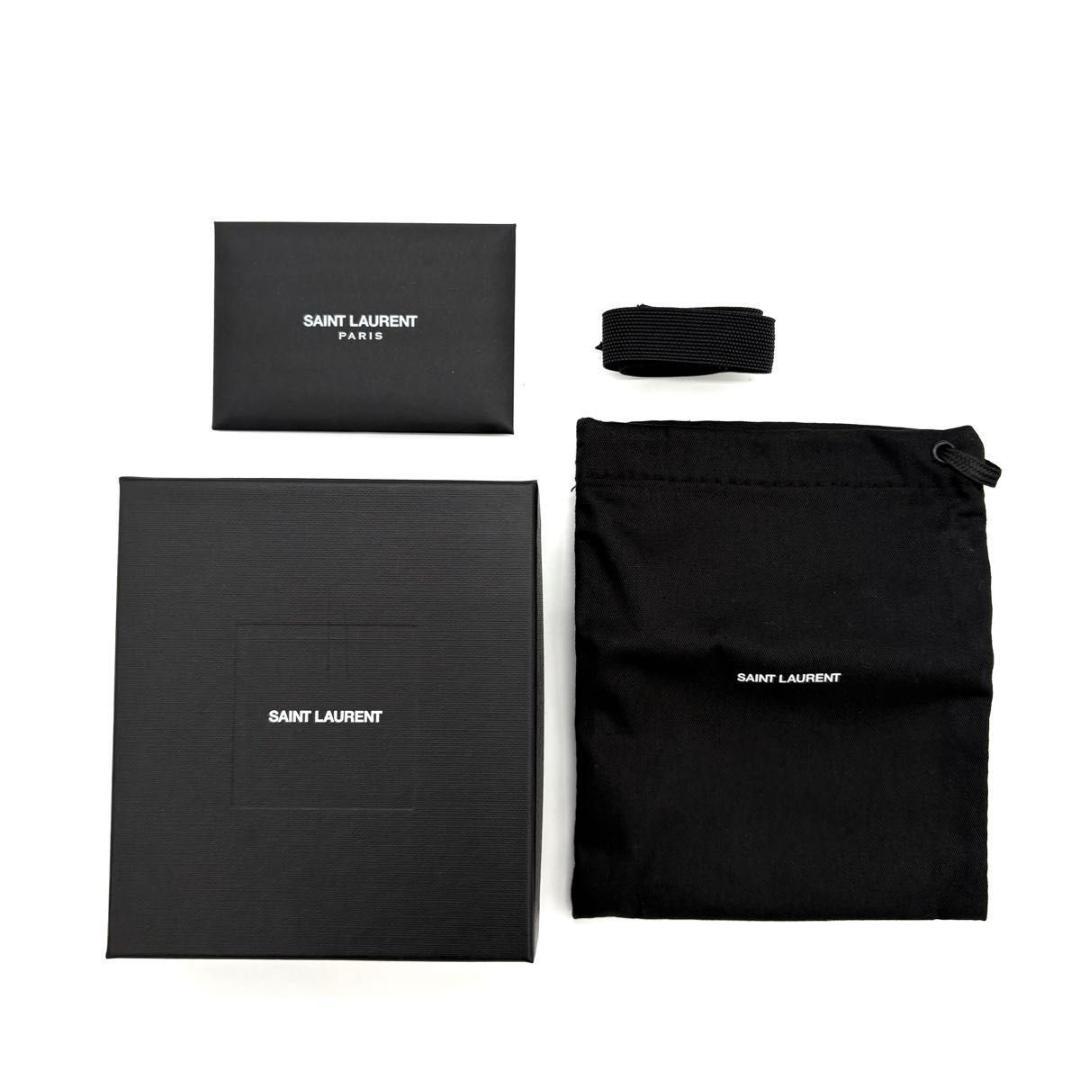 サンローラン YSL マネークリップ お札入れ クロコ 黒 ブラック 2067