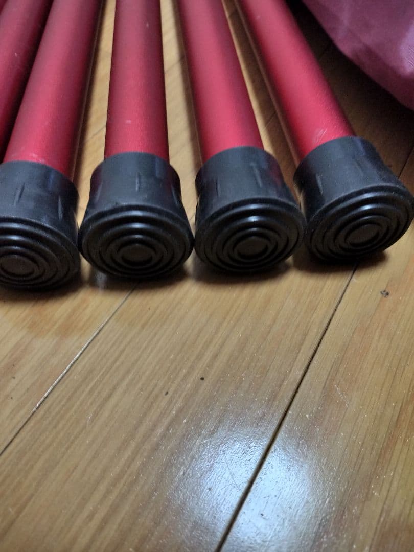 村の鍛冶屋　伸縮アルミタープポール　28㎜✕4セット　レッド