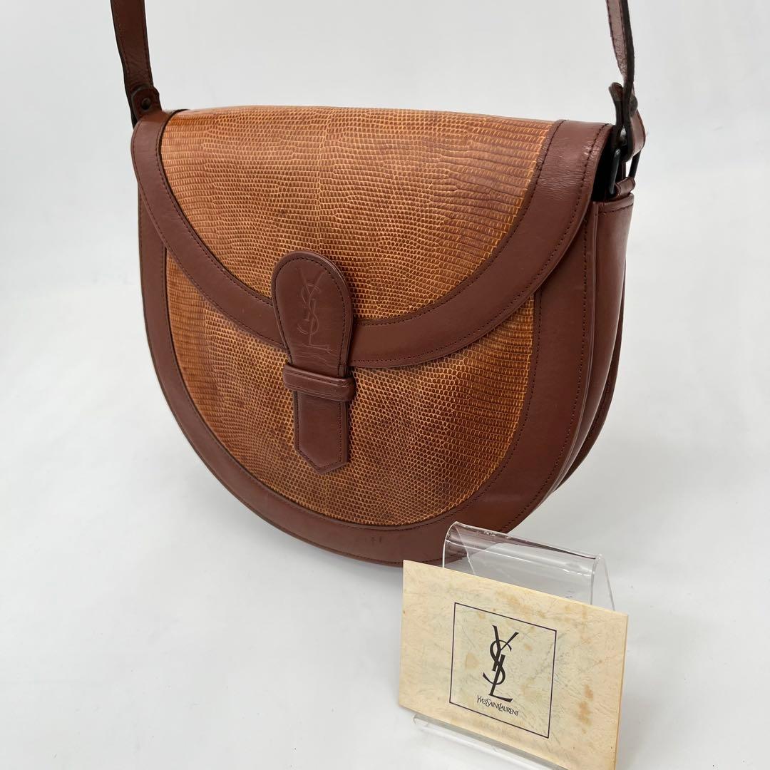 イヴサンローラン ショルダーバッグ 斜めがけ カサンドラ YSL リザードレザー