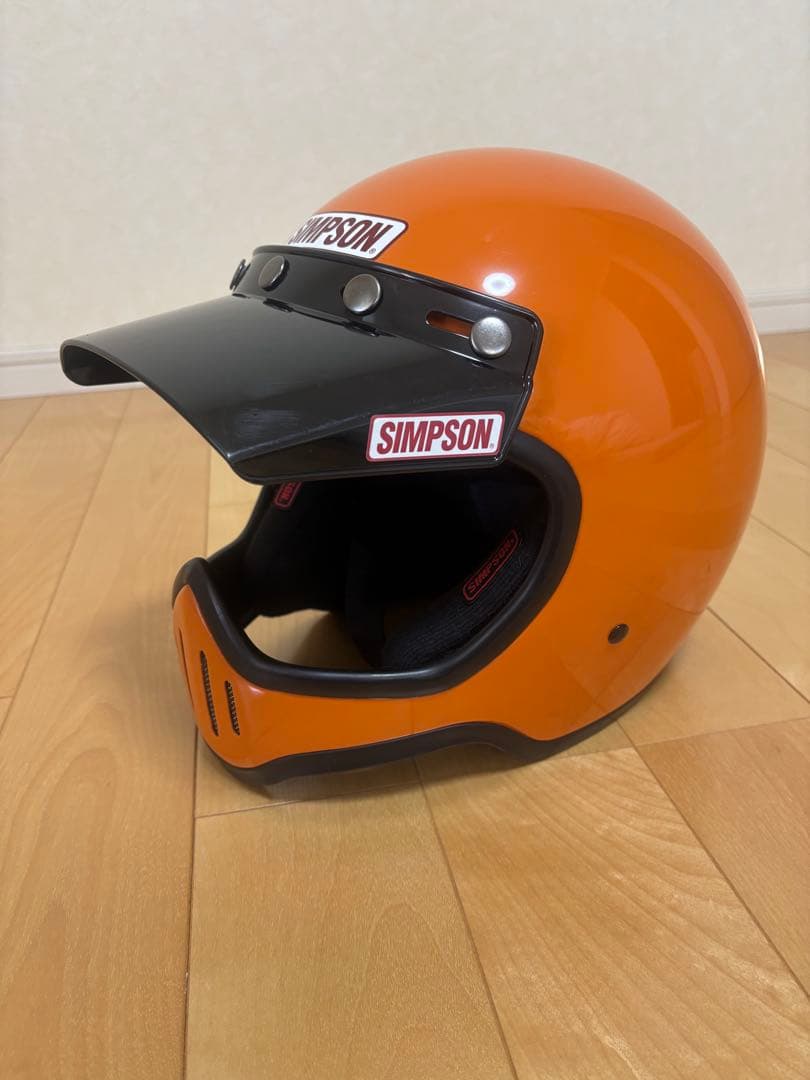 SIMPSON M50 オレンジ フルフェイスヘルメット　Mサイズ