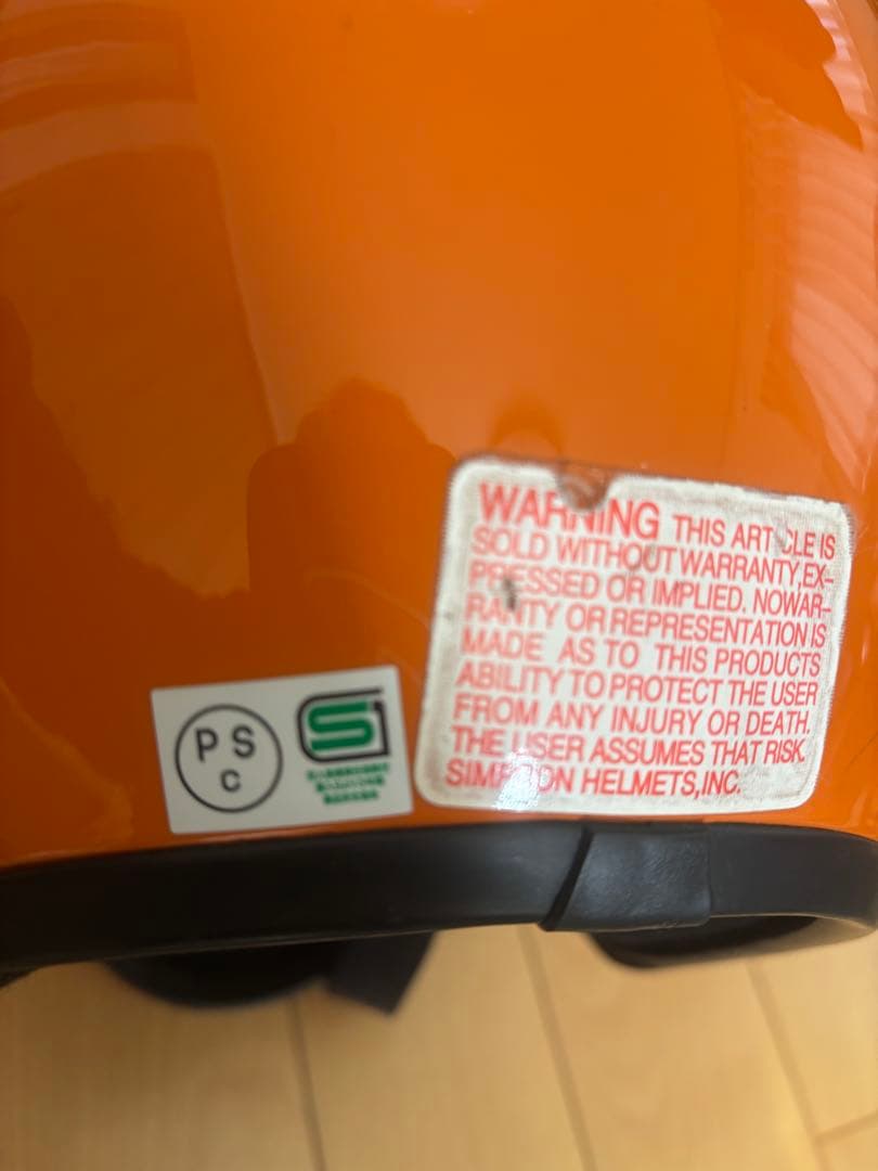 SIMPSON M50 オレンジ フルフェイスヘルメット　Mサイズ