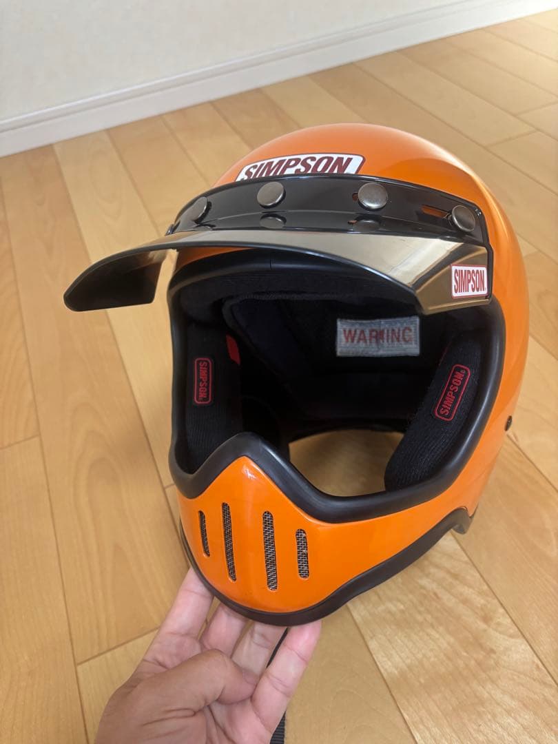SIMPSON M50 オレンジ フルフェイスヘルメット　Mサイズ