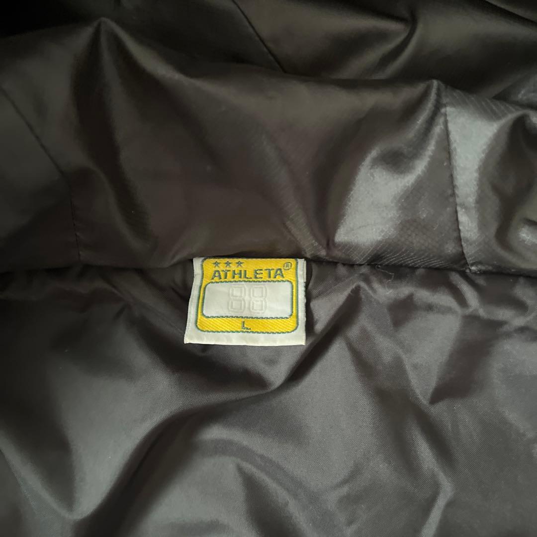 ATHLETA フード付き中綿ジャケット ブラック