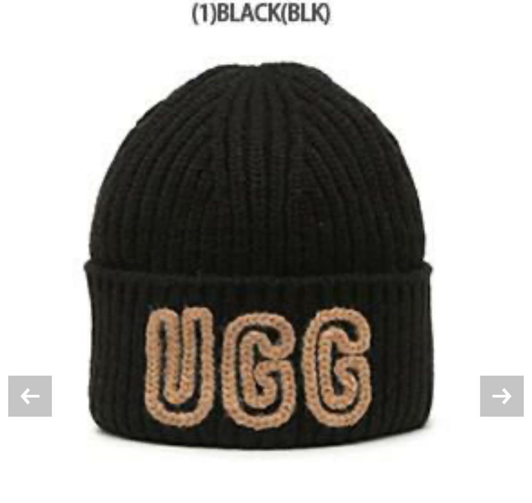 UGG ニット帽　ビーニー　ブラック