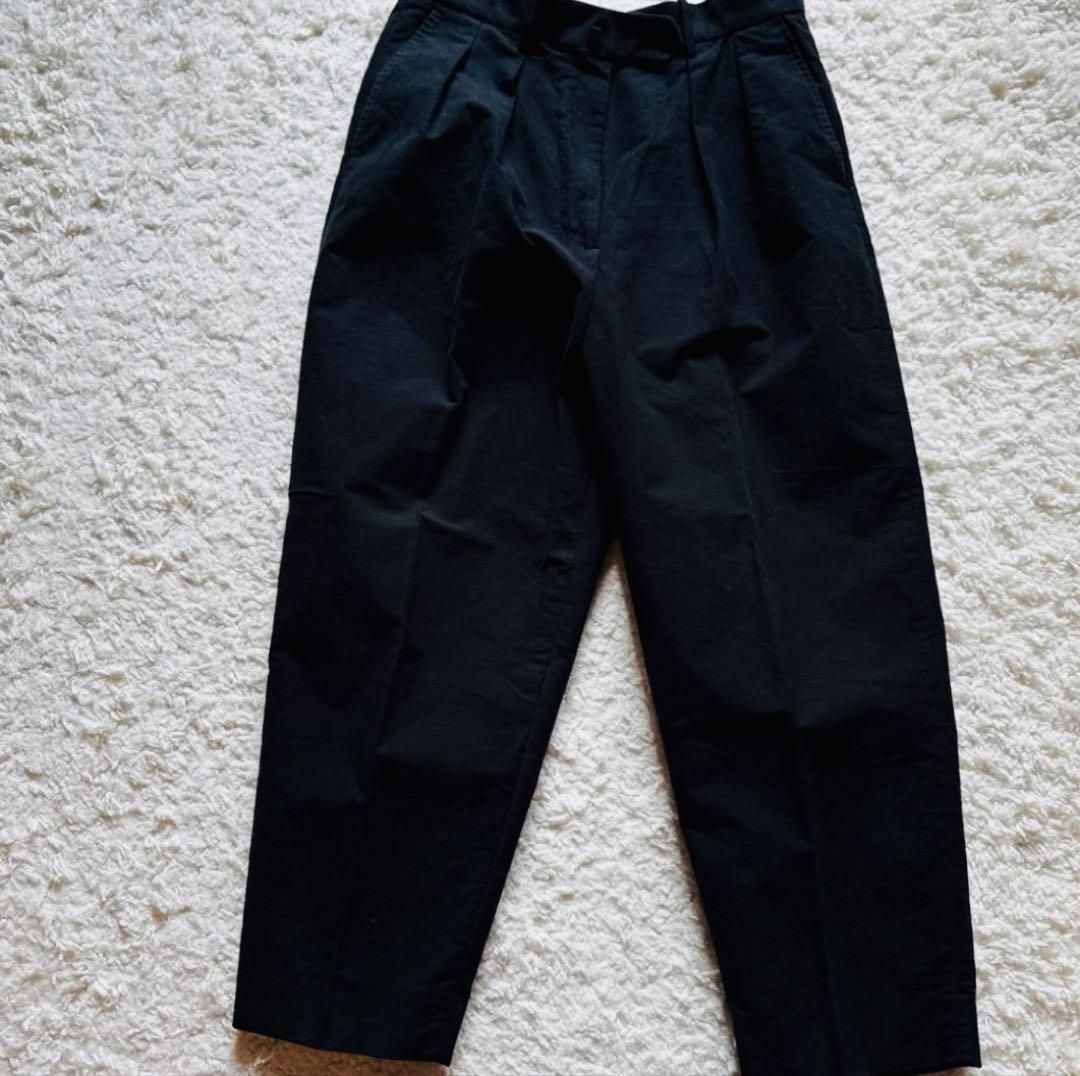 ライト モールスキン インツープリーツ ドレス トラウザーズ テーパード