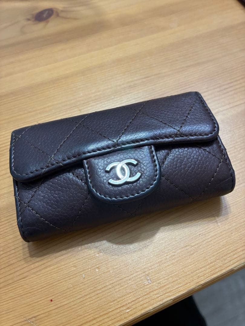 CHANEL ブラウン キーケース