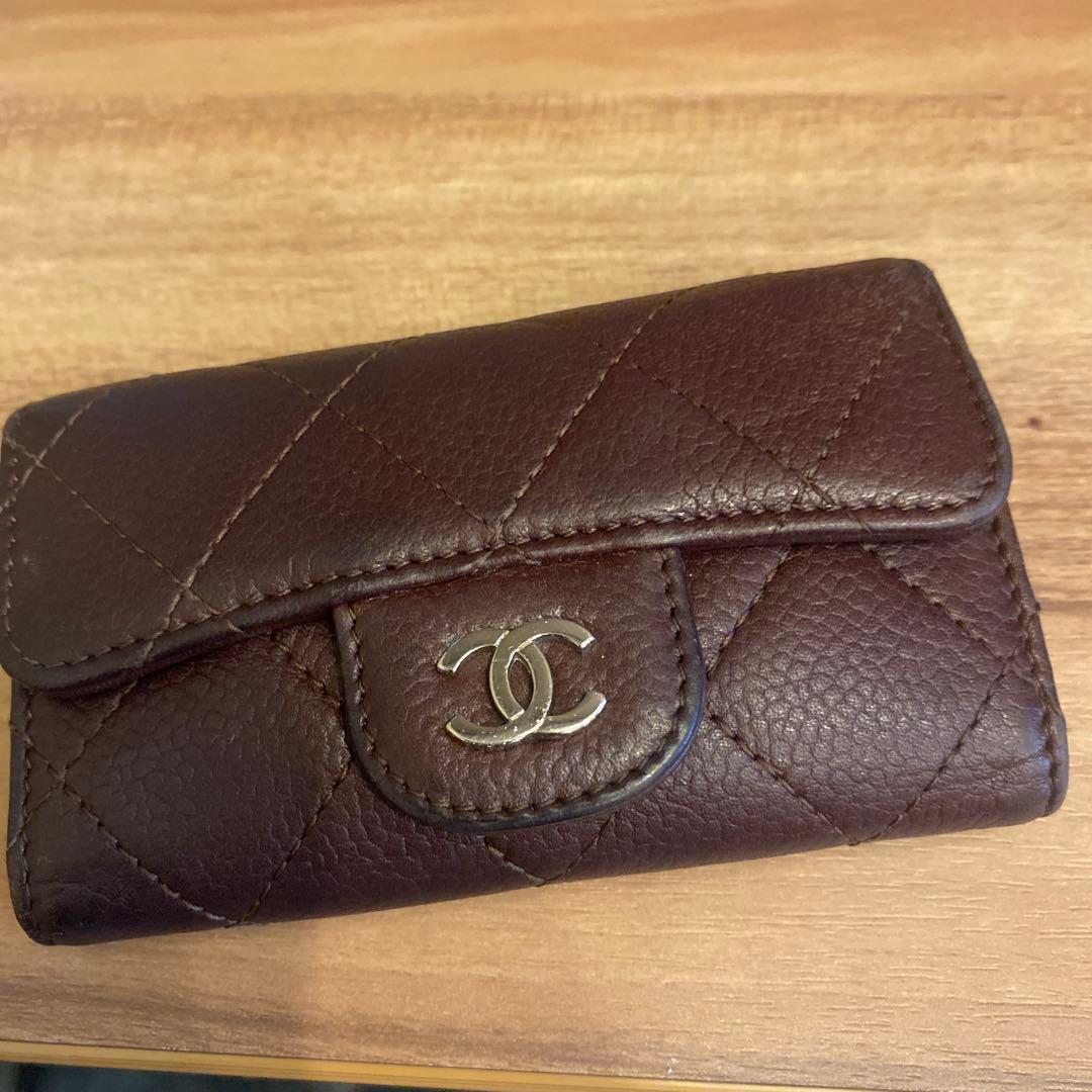 CHANEL ブラウン キーケース