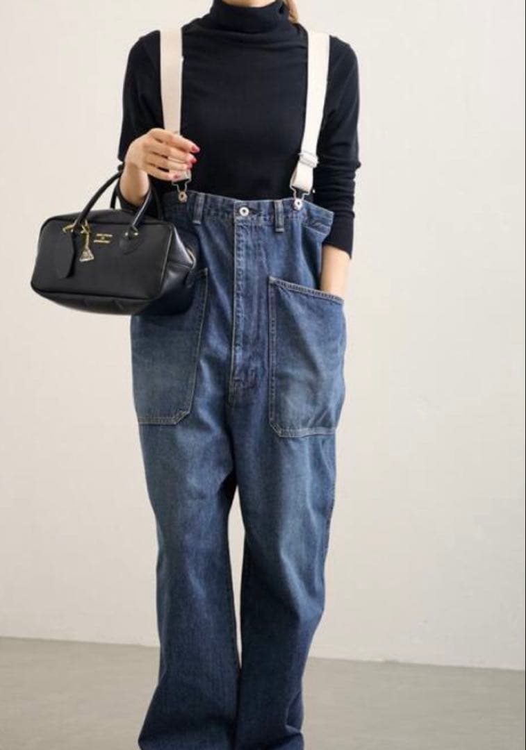 ジョンブルデニムオーバーサスペンダーパンツ