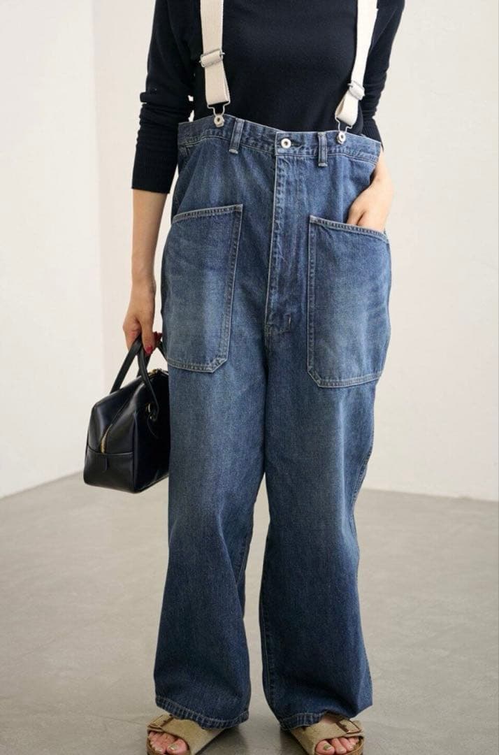 ジョンブルデニムオーバーサスペンダーパンツ