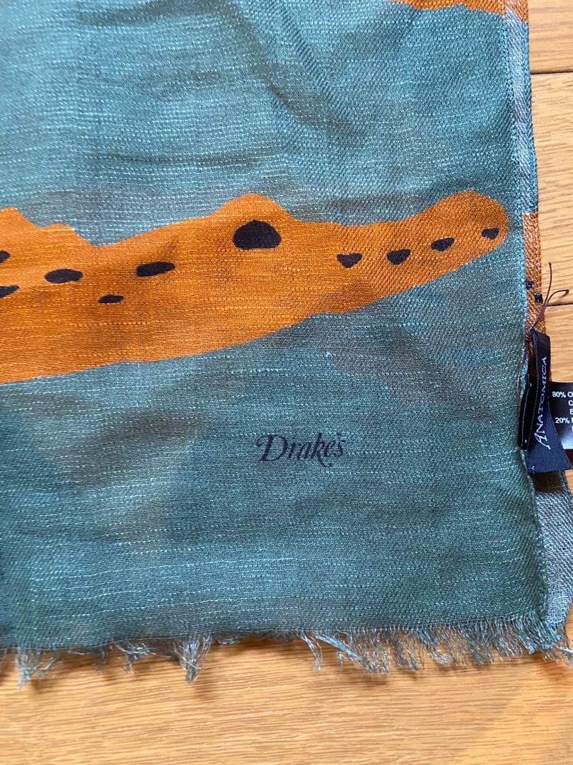Drakes × ANATOMICA アナトミカ別注 ワニ柄 ストール