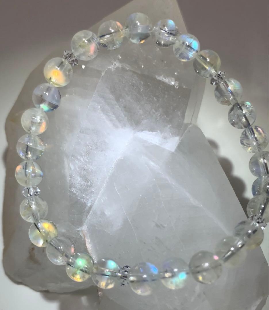 ★純子様★ ホワイトラブラドライト　マダガスカル産 ブレスレット