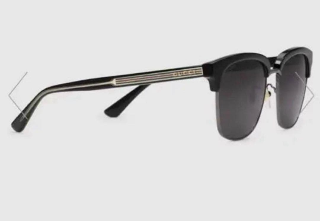 美品　GUCCI スクエアフレーム メタル サングラス