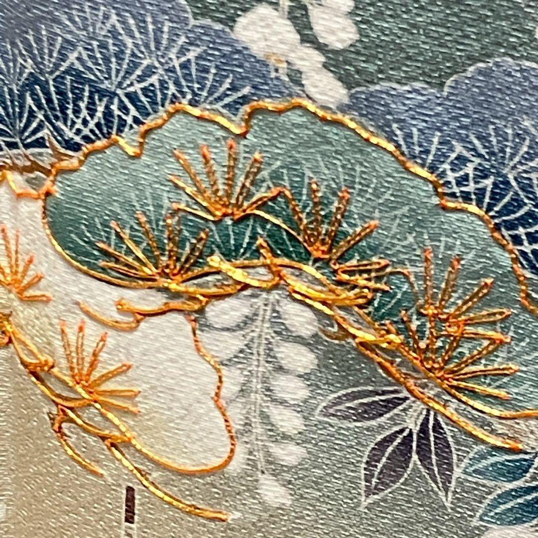 ［5832］色留袖 美品 未使用 駒刺繍 三つ紋 平四つ目 正絹 着物 袷