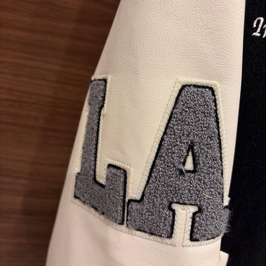 XLARGE スタジャン ブラック/ホワイト L