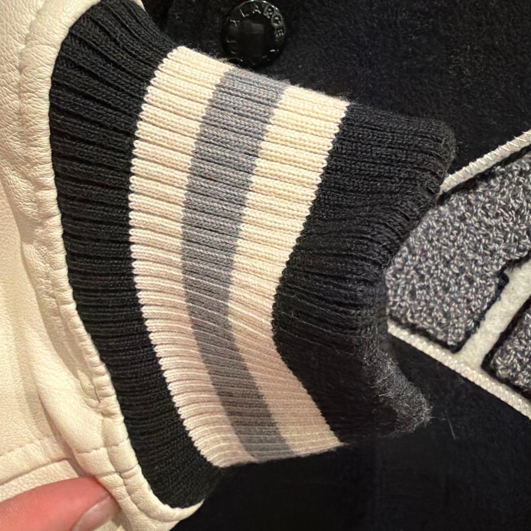 XLARGE スタジャン ブラック/ホワイト L