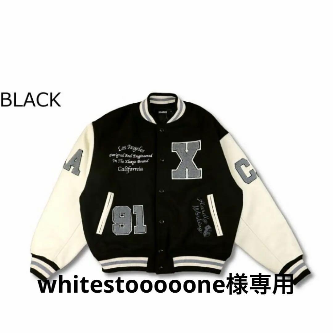XLARGE スタジャン ブラック/ホワイト L