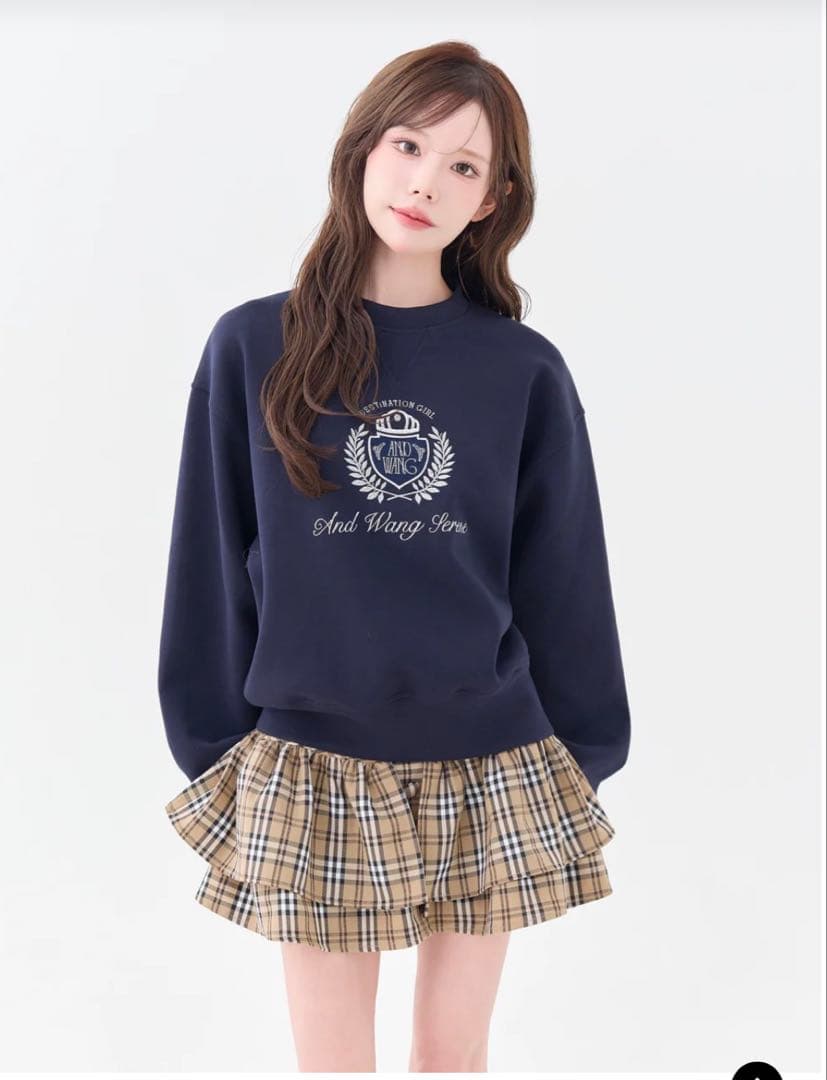 ANDWANG Signature Club Pullover (ネイビー)