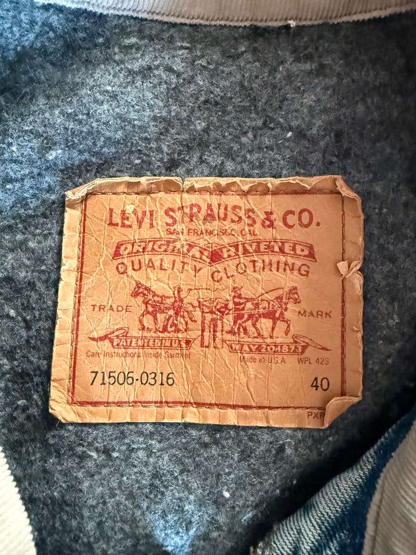 Levi's リーバイス　71506-0216 USA製90年代デニムジャケット