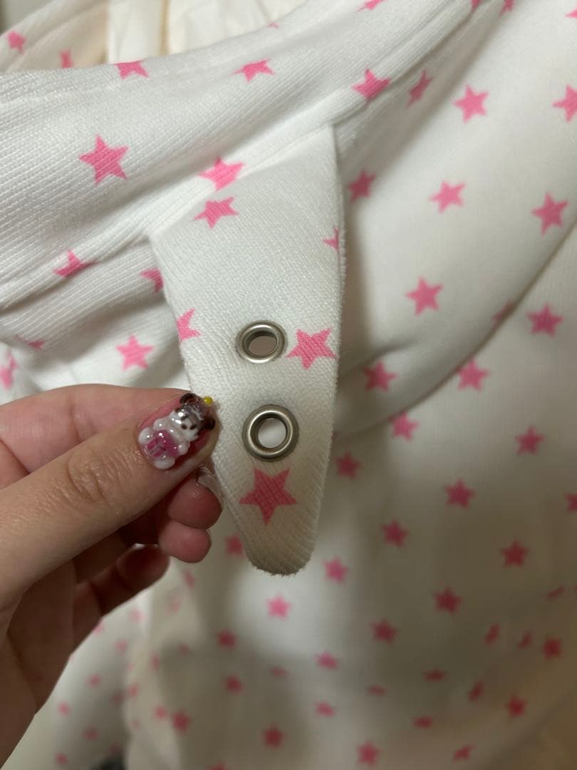 しなこちゃん着用BETWEENANDホワイトパーカーy2k 平成女児フェアリーL