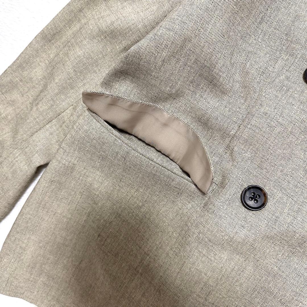 25SS BEAUTY&YOUTH リネンライク ダブルジャケット ベージュ S