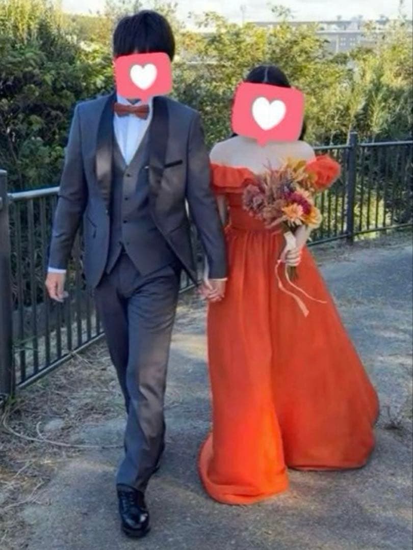 THE URBAN BLANCHEカラードレス オレンジ