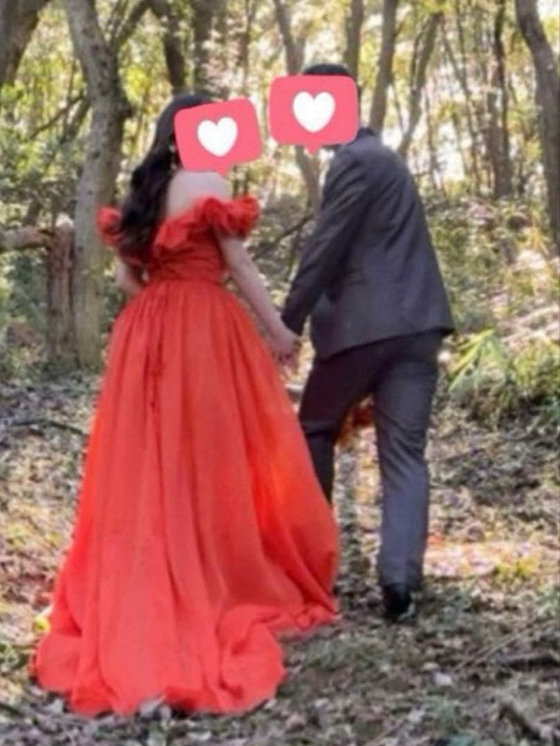 THE URBAN BLANCHEカラードレス オレンジ