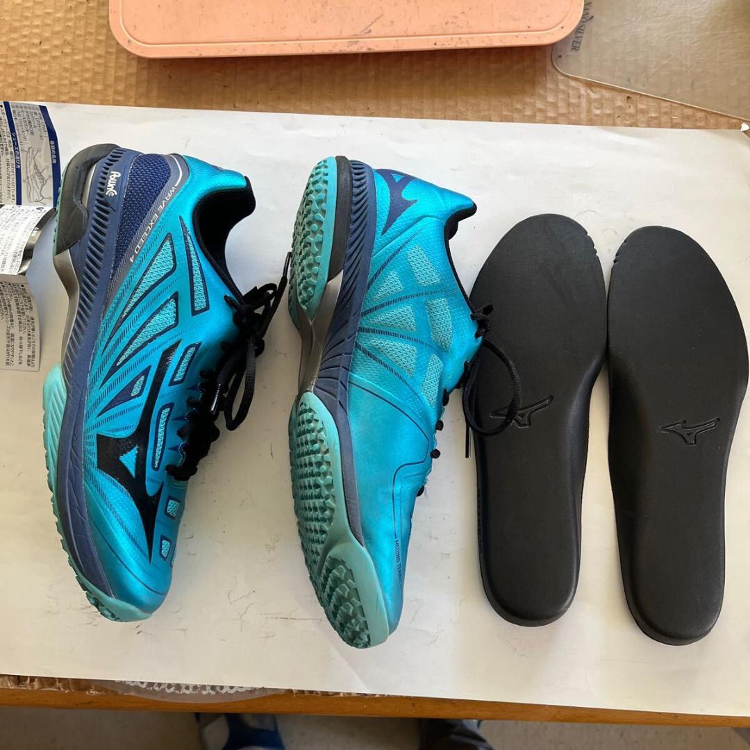 Mizunoウエーブエクシード4OC 26.5cm青ほぼ未使用！テニスシューズ