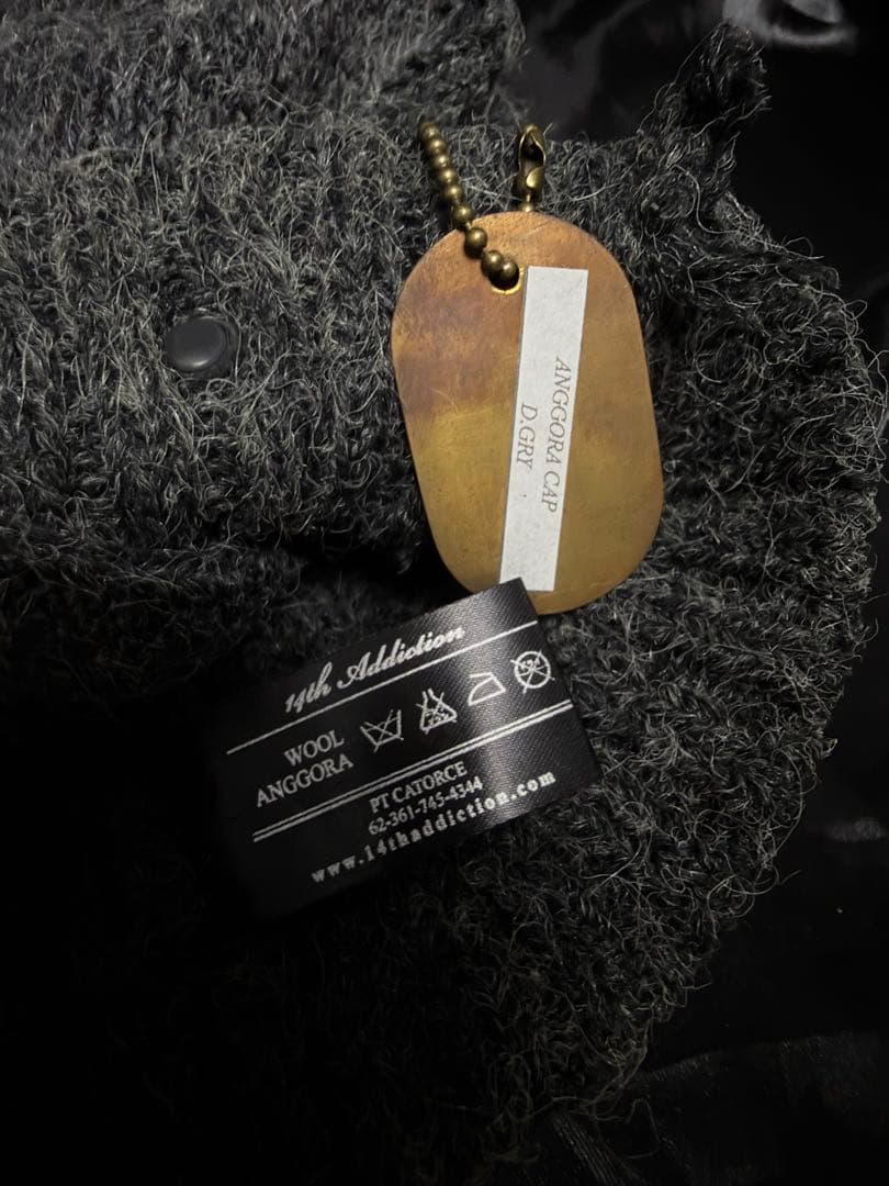 14th Addiction アンゴラキャップ（D.GRY）