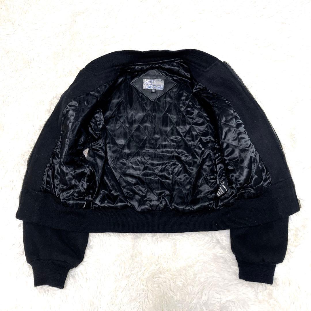 激レア✨kenzo jeans ケンゾー　ボンバーJK　短丈　ビーズロゴ y2k