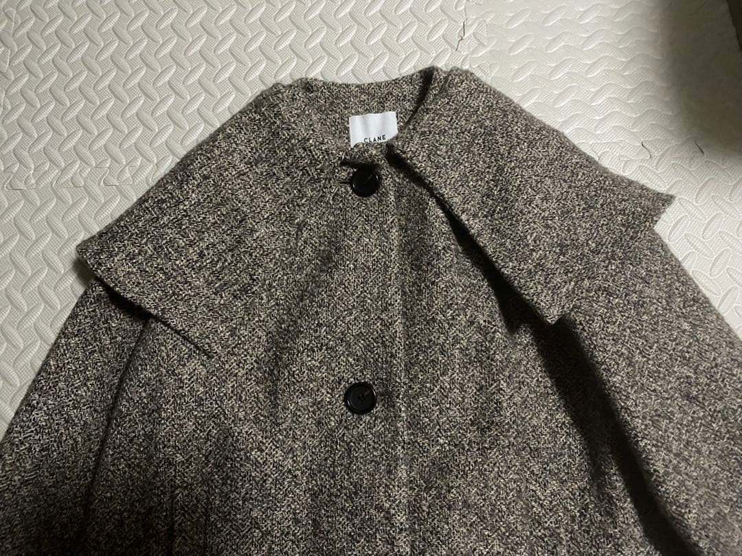CLANE ビッグカラーフレアーコート