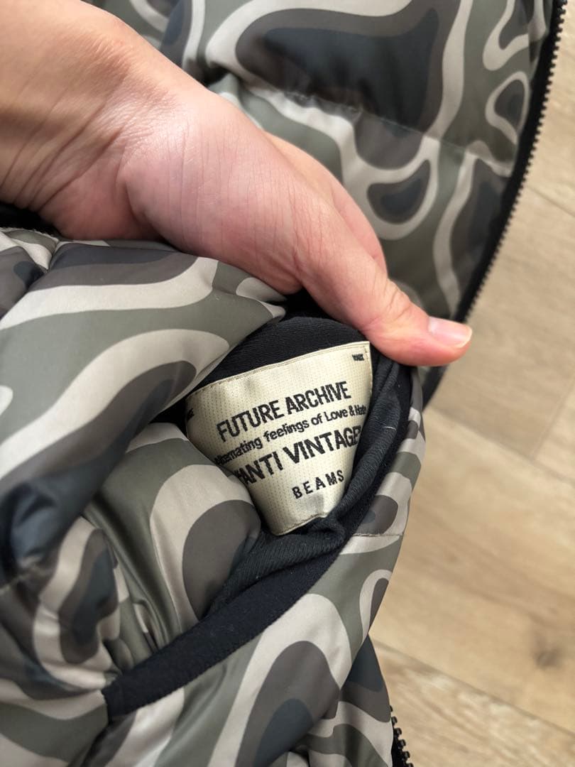 future archive ダウンベスト　カモ柄