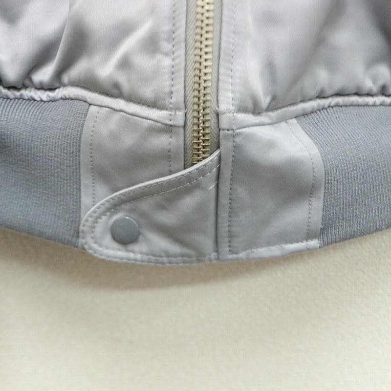 ★H BEAUTY&YOUTH★ MA-1ジャケット★シルバー