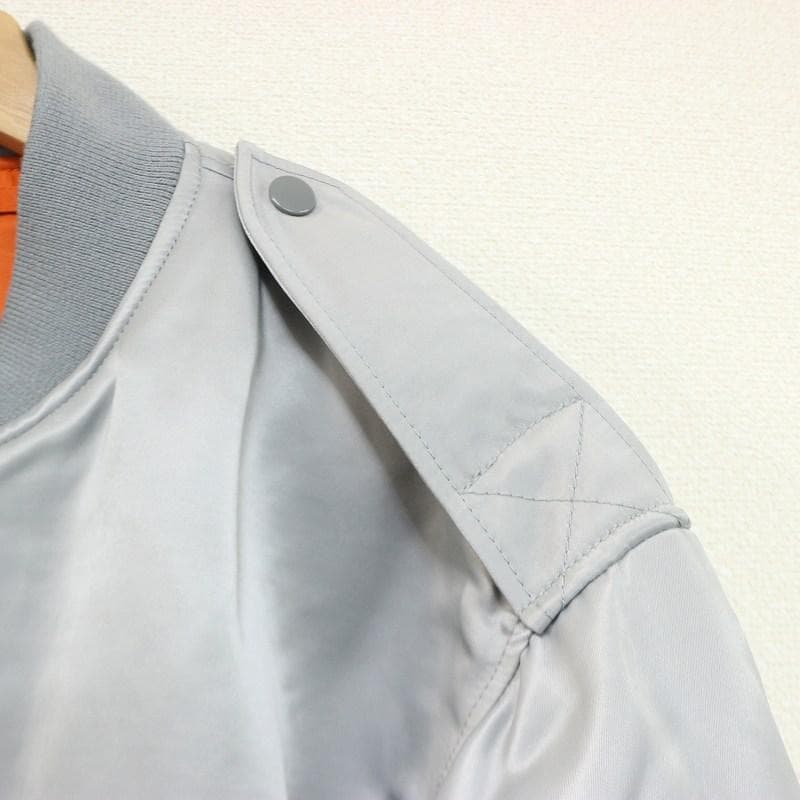 ★H BEAUTY&YOUTH★ MA-1ジャケット★シルバー