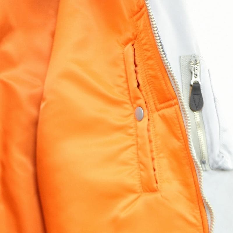 ★H BEAUTY&YOUTH★ MA-1ジャケット★シルバー