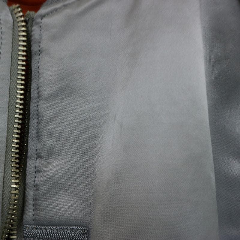 ★H BEAUTY&YOUTH★ MA-1ジャケット★シルバー