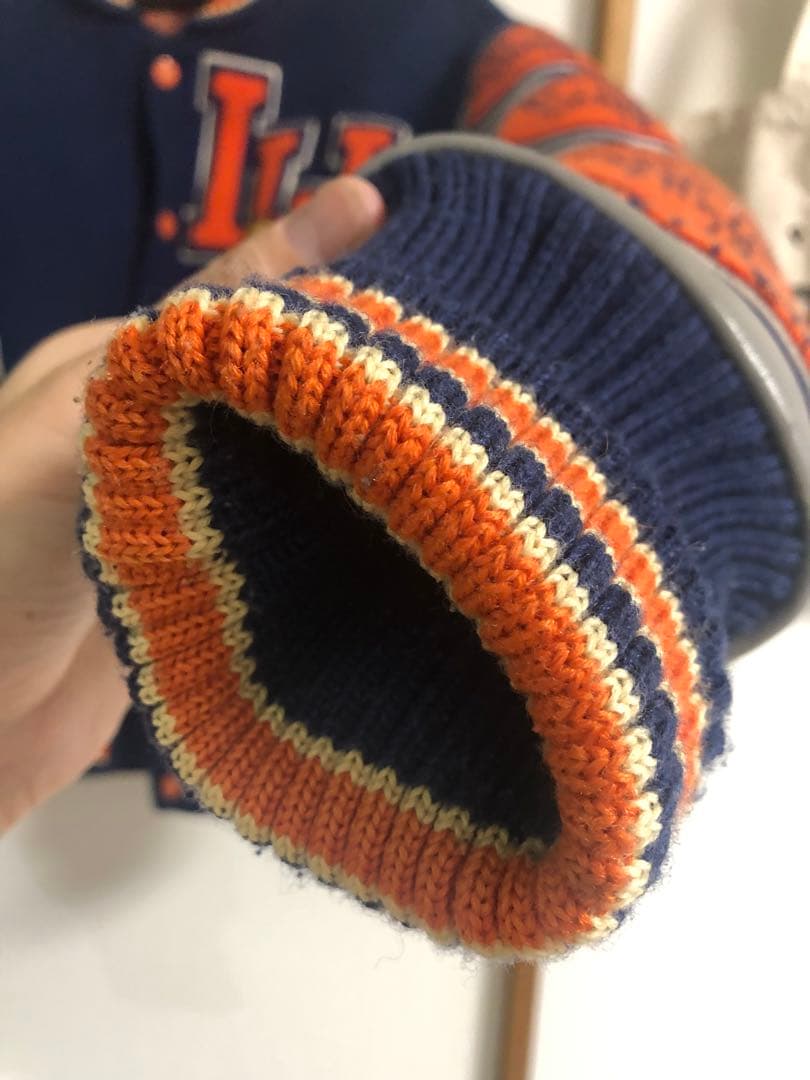 Style Eyes スタジャン 38 ネイビー/オレンジ