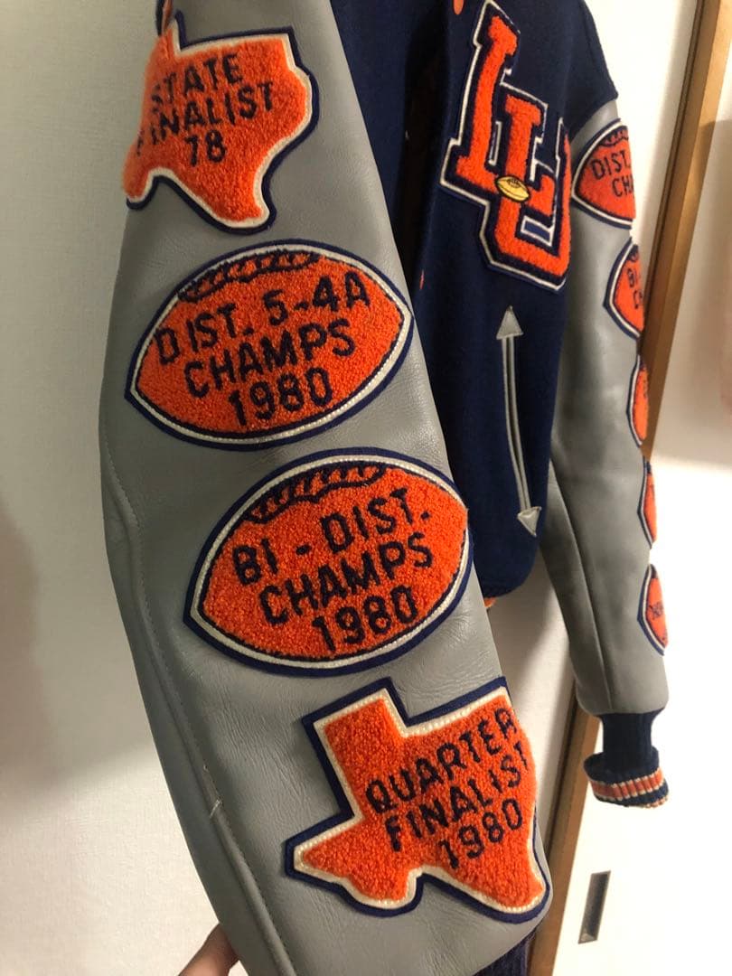 Style Eyes スタジャン 38 ネイビー/オレンジ