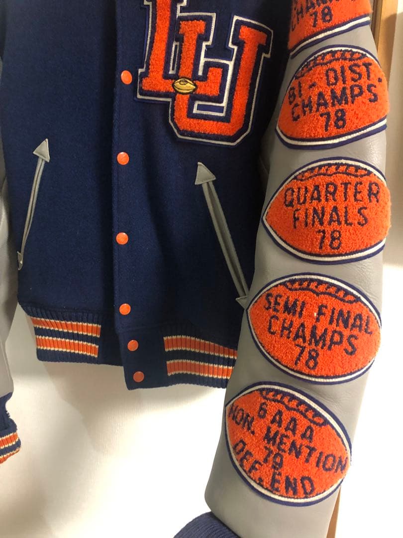 Style Eyes スタジャン 38 ネイビー/オレンジ