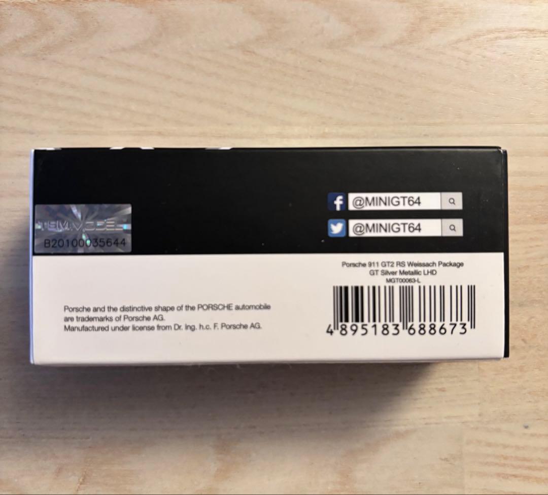 MINI GT Porsche 911 GT2 RS GTシルバーメタリック63