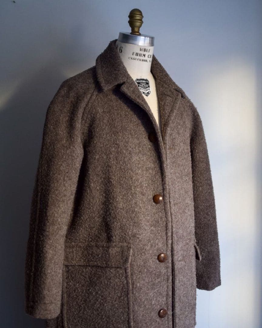 WYTHE NEW YORK RAGRAN WOOL OVERCOAT Mサイズ