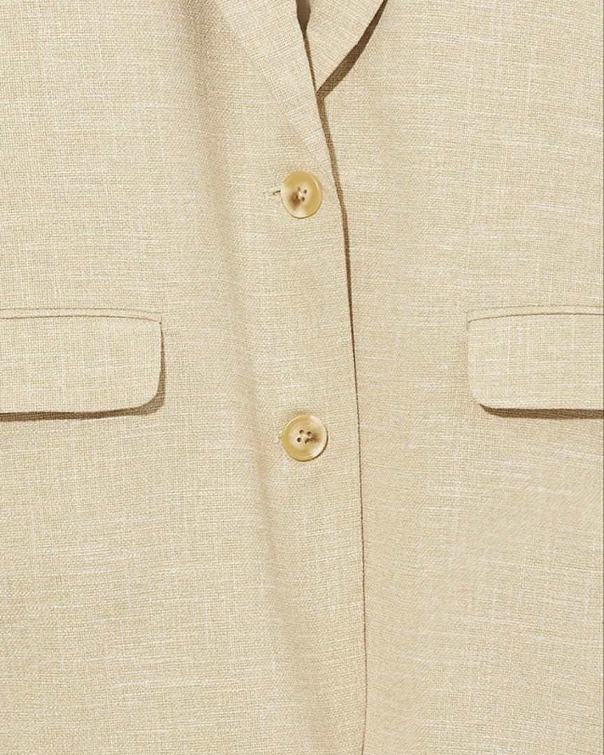 【新品】Eaphi LINEN LIKE OVER JACKET beige