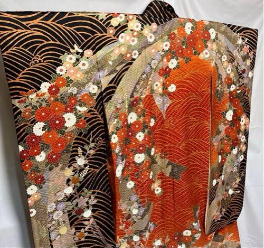 u*e様 3-E 振袖、長襦袢　正絹　金彩　2点セット　成人式