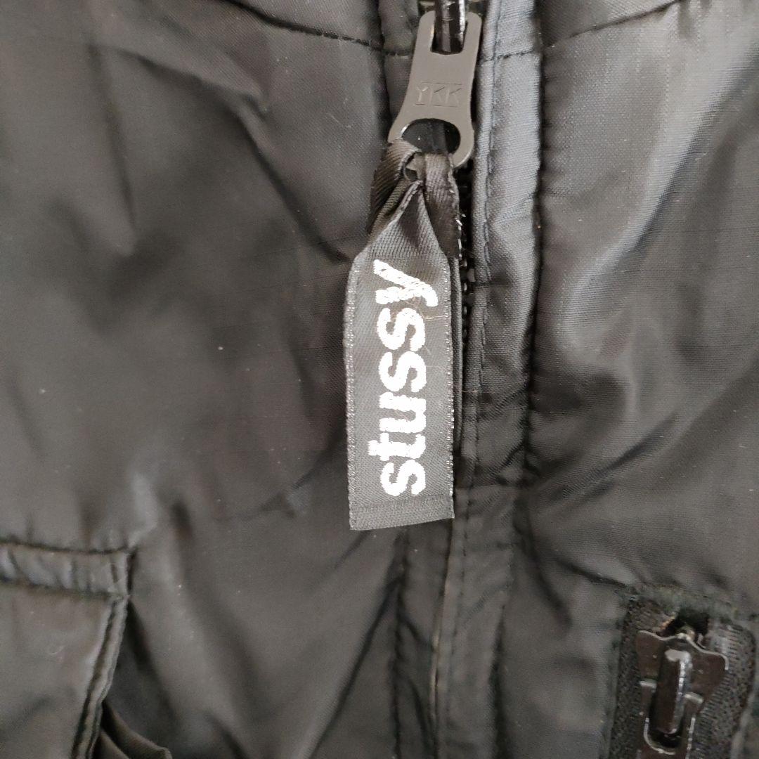 Old STUSSY ブラック リバーシブルダウンベスト