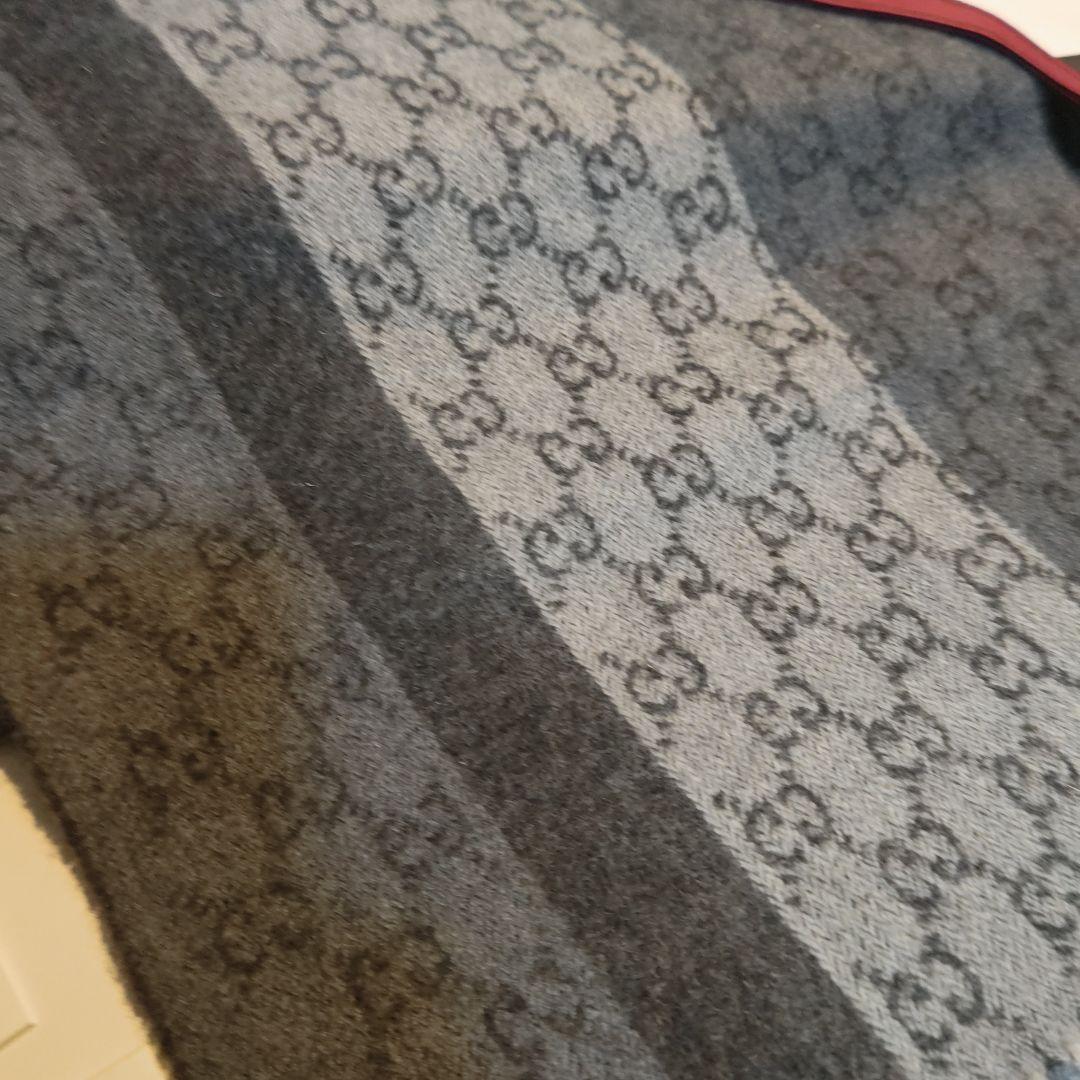 ❤美品箱付き❤GUCCI マフラー ショール スカーフ❤カシミア❤グレー❤
