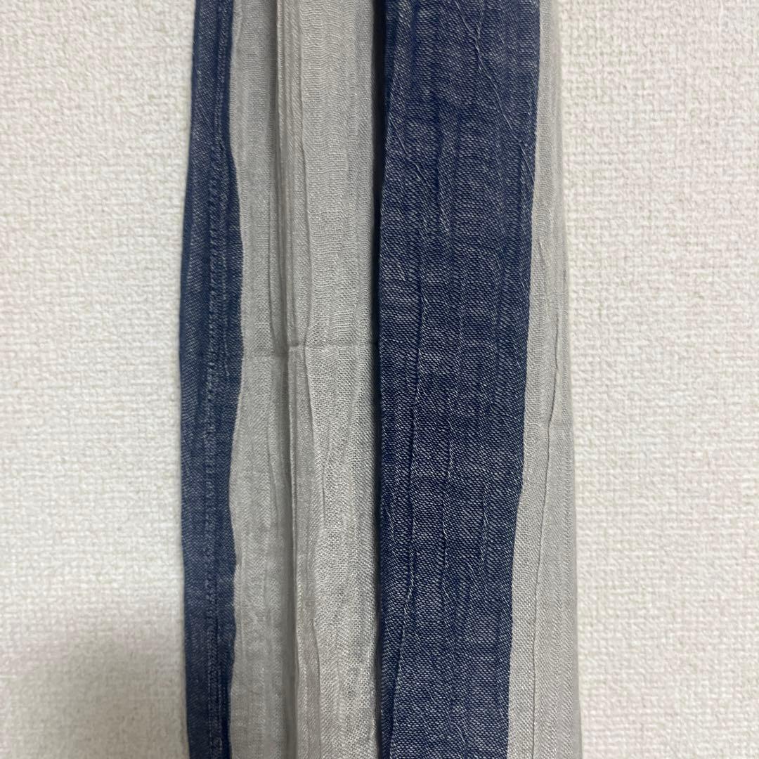 サンウォン着用　グレー ウール混紡 スカーフ付きマフラー