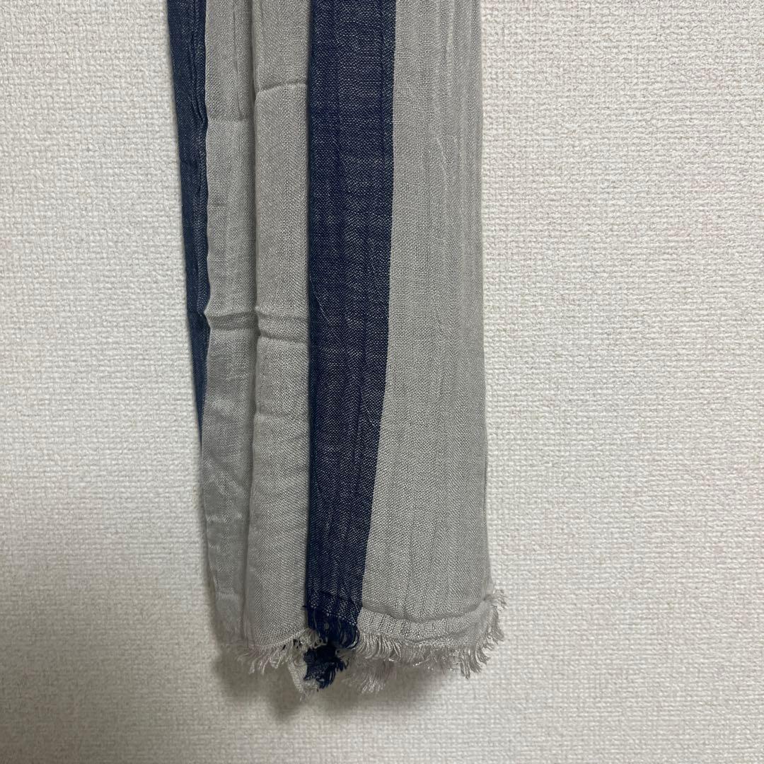 サンウォン着用　グレー ウール混紡 スカーフ付きマフラー