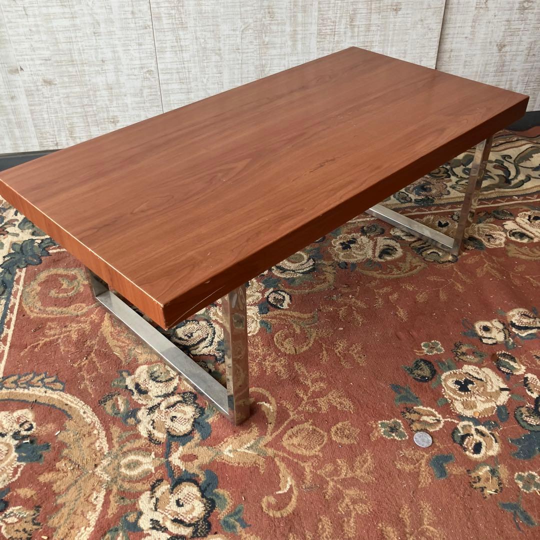 北欧レトロ インダストリアル アイアンフレーム 木製ローテーブルコーヒーテーブル